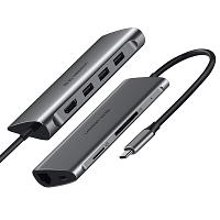 Ugreen USB3 Type-C Multi-Port Hub 3xUSB + RJ45 + Card Reader + 1xUSB-C with Power Delivery
